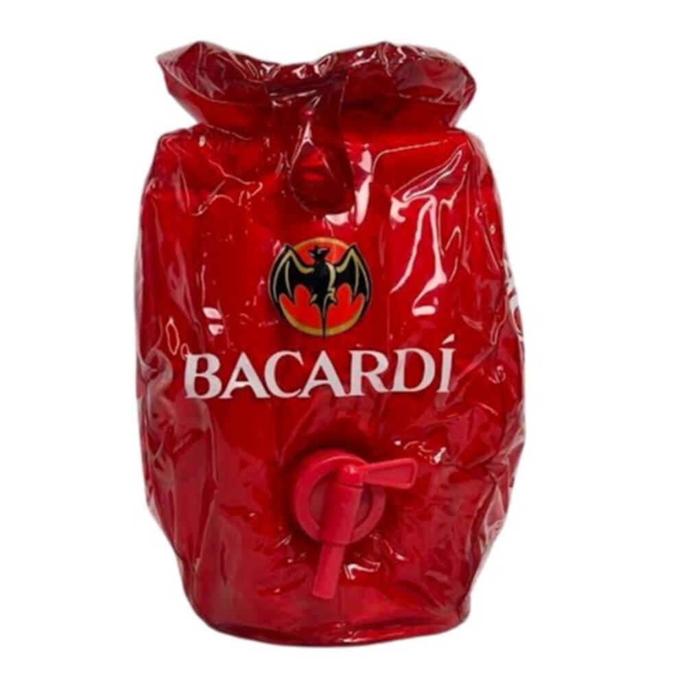 NEW! Bacardi inflatable drink cooler bat logo with liquid dispenser
